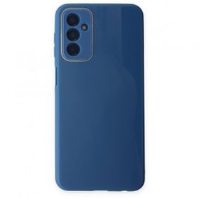 BSSM Samsung Galaxy M23 Glass Kapak Mavi Kılıf