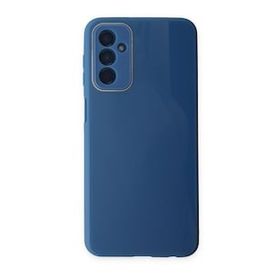 BSSM Samsung Galaxy M23 Glass Kapak Mavi Kılıf
