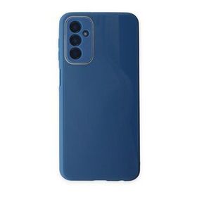 BSSM Samsung Galaxy M23 Glass Kapak Mavi Kılıf