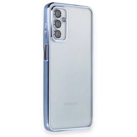 BSSM Samsung Galaxy M23 Razer Lensli Silikon Açık Mavi Kılıf