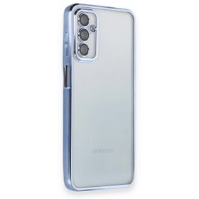 BSSM Samsung Galaxy M23 Razer Lensli Silikon Açık Mavi Kılıf