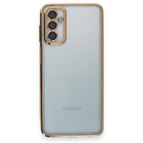 BSSM Samsung Galaxy M23 Razer Lensli Silikon Gold Kılıf