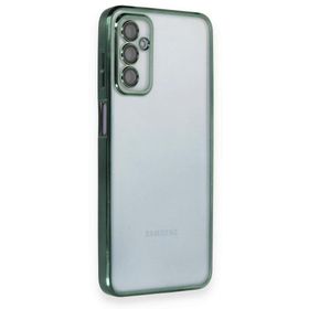 BSSM Samsung Galaxy M23 Razer Lensli Silikon Yeşil Kılıf