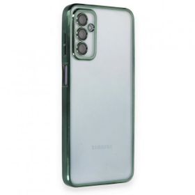 BSSM Samsung Galaxy M23 Razer Lensli Silikon Yeşil Kılıf
