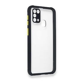 BSSM Samsung Galaxy M31 Miami Şeffaf Silikon Lacivert Kılıf