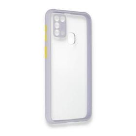 BSSM Samsung Galaxy M31 Miami Şeffaf Silikon Lila Kılıf