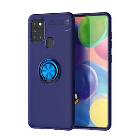 BSSM Samsung Galaxy M31 Range Yüzüklü Mavi Silikon Kılıf