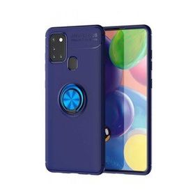 BSSM Samsung Galaxy M31 Range Yüzüklü Mavi Silikon Kılıf