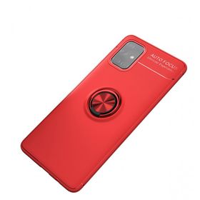 BSSM Samsung Galaxy M31S Range Yüzüklü Kırmızı Silikon Kılıf
