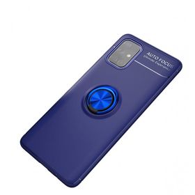 BSSM Samsung Galaxy M31S Range Yüzüklü Mavi Silikon Kılıf