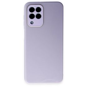 BSSM Samsung Galaxy M33 Glass Kapak Lila Kılıf