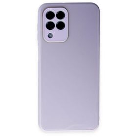 BSSM Samsung Galaxy M33 Glass Kapak Lila Kılıf