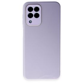 BSSM Samsung Galaxy M33 Glass Kapak Lila Kılıf