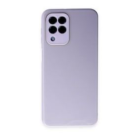 BSSM Samsung Galaxy M33 Glass Kapak Lila Kılıf