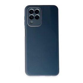 BSSM Samsung Galaxy M33 Glass Kapak Mavi Kılıf
