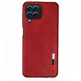 BSSM Samsung Galaxy M33 Loop Deri Kırmızı Silikon Kılıf