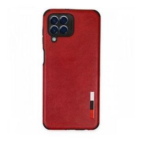 BSSM Samsung Galaxy M33 Loop Deri Kırmızı Silikon Kılıf