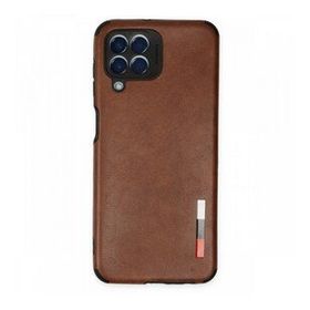 BSSM Samsung Galaxy M33 Loop Deri Silikon Kahverengi Kılıf