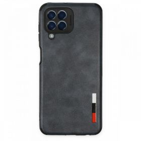 BSSM Samsung Galaxy M33 Loop Deri Silikon Lacivert Kılıf