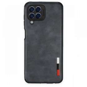 BSSM Samsung Galaxy M33 Loop Deri Silikon Lacivert Kılıf