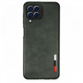 BSSM Samsung Galaxy M33 Loop Deri Silikon Yeşil Kılıf