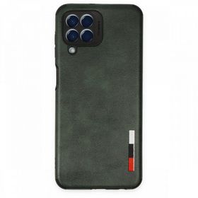 BSSM Samsung Galaxy M33 Loop Deri Silikon Yeşil Kılıf