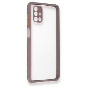 BSSM Samsung Galaxy M51 Miami Şeffaf Silikon Açık Mor Kılıf