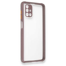 BSSM Samsung Galaxy M51 Miami Şeffaf Silikon Açık Mor Kılıf
