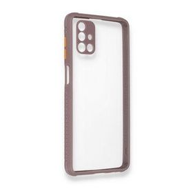 BSSM Samsung Galaxy M51 Miami Şeffaf Silikon Açık Mor Kılıf