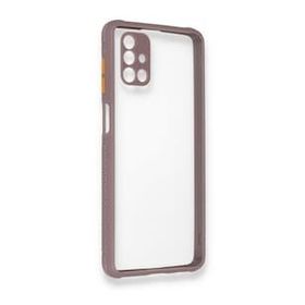 BSSM Samsung Galaxy M51 Miami Şeffaf Silikon Açık Mor Kılıf
