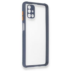 BSSM Samsung Galaxy M51 Miami Şeffaf Silikon Gri Kılıf
