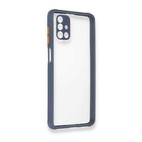 BSSM Samsung Galaxy M51 Miami Şeffaf Silikon Gri Kılıf