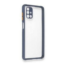BSSM Samsung Galaxy M51 Miami Şeffaf Silikon Gri Kılıf