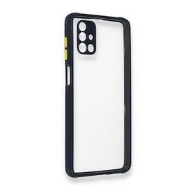 BSSM Samsung Galaxy M51 Miami Şeffaf Silikon Lacivert Kılıf