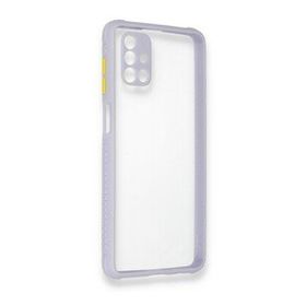 BSSM Samsung Galaxy M51 Miami Şeffaf Silikon Lila Kılıf