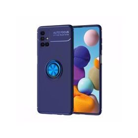 BSSM Samsung Galaxy M51 Range Yüzüklü Mavi Silikon Kılıf