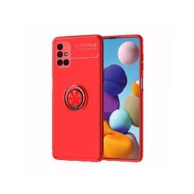 BSSM Samsung Galaxy M51 Range Yüzüklü Silikon Kırmızı Kılıf
