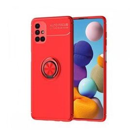 BSSM Samsung Galaxy M51 Range Yüzüklü Silikon Kırmızı Kılıf