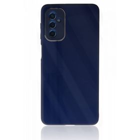 BSSM Samsung Galaxy M52 5G Glass Kapak Lacivert Kılıf