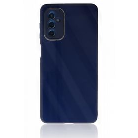 BSSM Samsung Galaxy M52 5G Glass Kapak Lacivert Kılıf