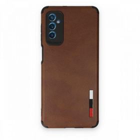 BSSM Samsung Galaxy M52 5G Loop Deri Silikon Kahverengi Kılıf
