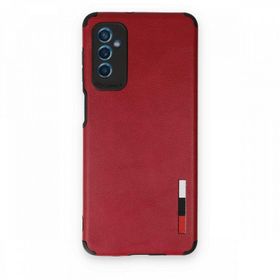 BSSM Samsung Galaxy M52 5G Loop Deri Silikon Kırmızı Kılıf