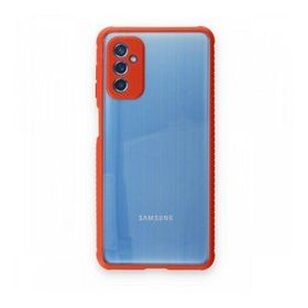 BSSM Samsung Galaxy M52 5G Miami Şeffaf Silikon Kırmızı Kılıf
