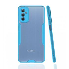 BSSM Samsung Galaxy M52 5G Platin Mavi Silikon Kılıf