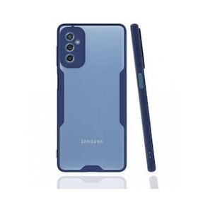 BSSM Samsung Galaxy M52 5G Platin Silikon Lacivert Kılıf