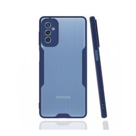 BSSM Samsung Galaxy M52 5G Platin Silikon Lacivert Kılıf