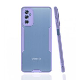 BSSM Samsung Galaxy M52 5G Platin Silikon Lila Kılıf