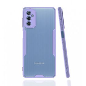 BSSM Samsung Galaxy M52 5G Platin Silikon Lila Kılıf