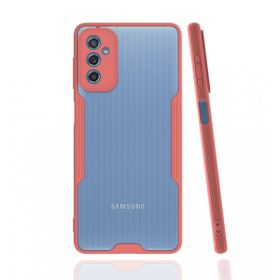 BSSM Samsung Galaxy M52 5G Platin Silikon Pembe Kılıf