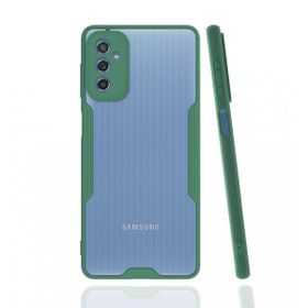 BSSM Samsung Galaxy M52 5G Platin Silikon Yeşil Kılıf